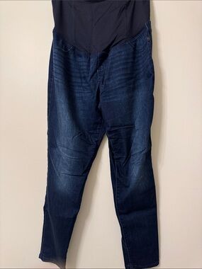 Isabel Maternity Dark Wash Skinny Jeans with Stretch Panel